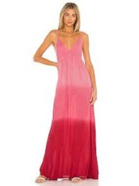 Tiare Hawaii Gracie Pink & Ruby Maxi Dress